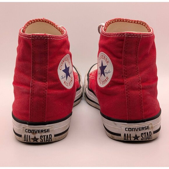 Converse Red Women's Size 8 Mens Size 6 Chuck Taylor All Star High Top Shoes - Picture 5 of 7